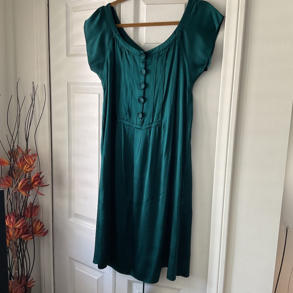 Teal See by Chloe silk midi dress 8
